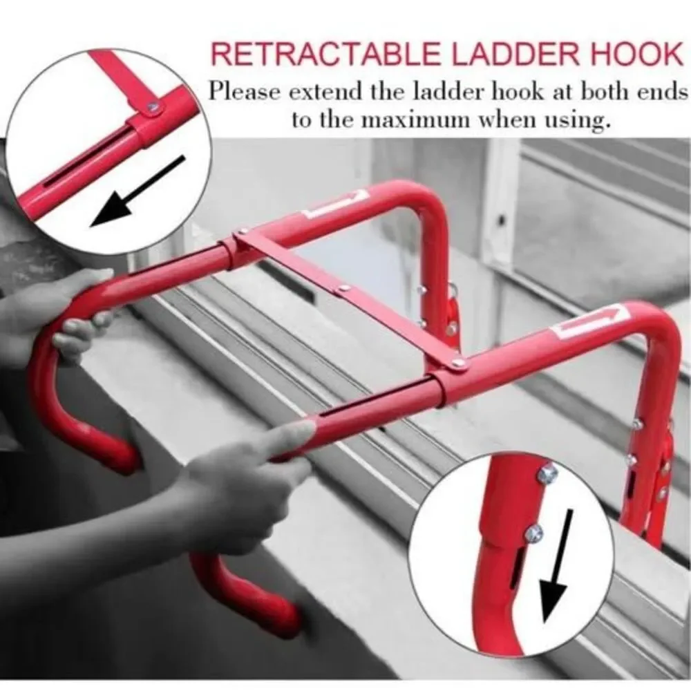 Brand New Hausse Retractable 2 Story Fire Escape Ladder, 13 Feet
